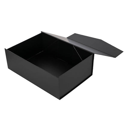 Regency Hamper Box Magnetic V-Flap Large Black (38x26x13cmH)