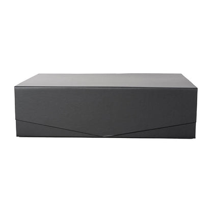 Regency Hamper Box Magnetic V-Flap Medium Black (32x24x9cmH)