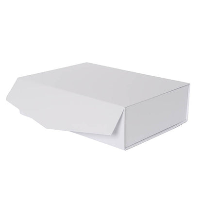 Regency Hamper Box Magnetic V-Flap Medium White (32x24x9cmH)