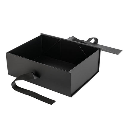 Signature Hamper Gift Box Ribbon Medium Black (34x26x12cmH)