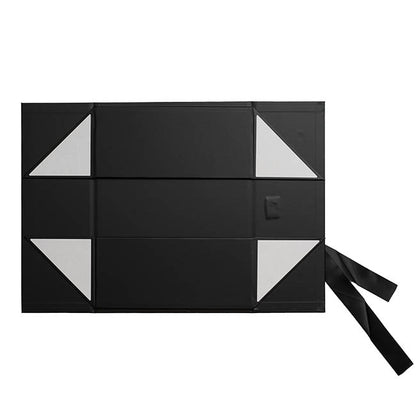 Signature Hamper Gift Box Ribbon Medium Black (34x26x12cmH)