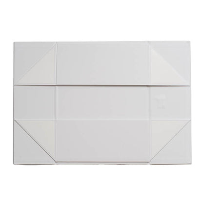Signature Hamper Gift Box Ribbon Medium White (34x26x12cmH)