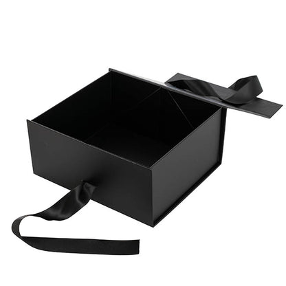 Signature Hamper Magnetic Box & Ribbon S Black (24x21x11cmH)