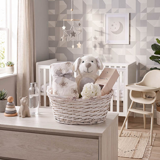 Plush Puppy Cosmo Gift Baby Hamper White