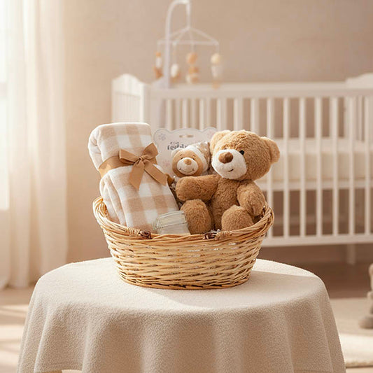 Teddy Bear Louie Gift Baby Hamper Brown