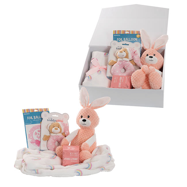 Bunny Flops Gift Baby Hamper Soft Peach Pink