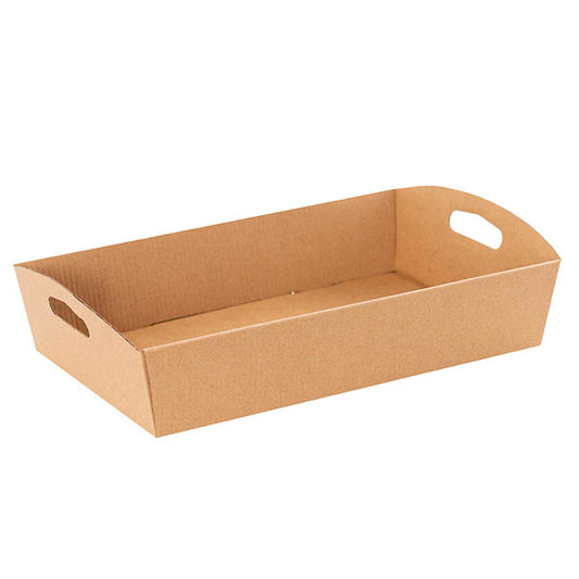 Hamper Tray Flat Pack Large Kraft Brown (43x28.5x9cmH)