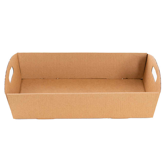 Hamper Tray Flat Pack Large Kraft Brown Pk2 (43x28.5x9cmH)