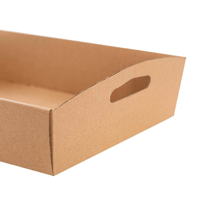 Hamper Tray Flat Pack Large Kraft Brown Pk2 (43x28.5x9cmH)