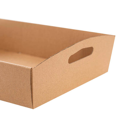 Hamper Tray Flat Pack Large Kraft Brown Pk2 (43x28.5x9cmH)