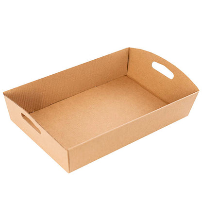 Hamper Tray Flat Pack Large Kraft Brown Pk2 (43x28.5x9cmH)
