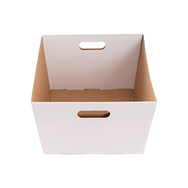Grande Hamper Tray Large Gloss White Pk5 (22.5x22.5x17Hcm)