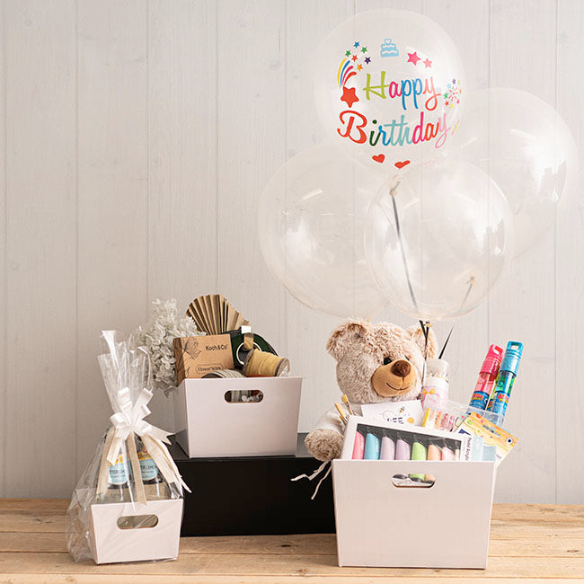 Grande Hamper Tray Large Gloss White Pk5 (22.5x22.5x17Hcm)