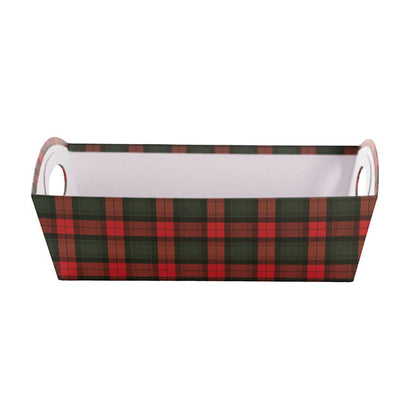 Hamper Tray Rigid Tartan Large Red & Green (33x23x12cmH)