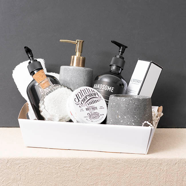 Hamper Tray Flat Pack Small White Pack 2 (30x19x6cmH)