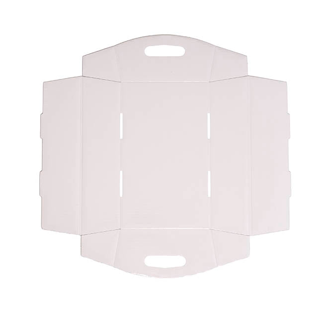 Hamper Tray Flat Pack Extra Small White Pk2 (25x16x6cmH)