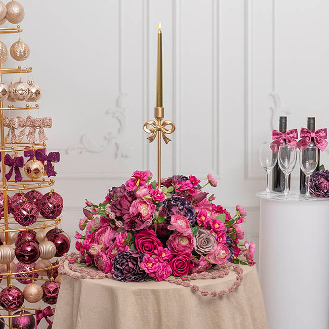 Christmas Plum Floral Centrepiece