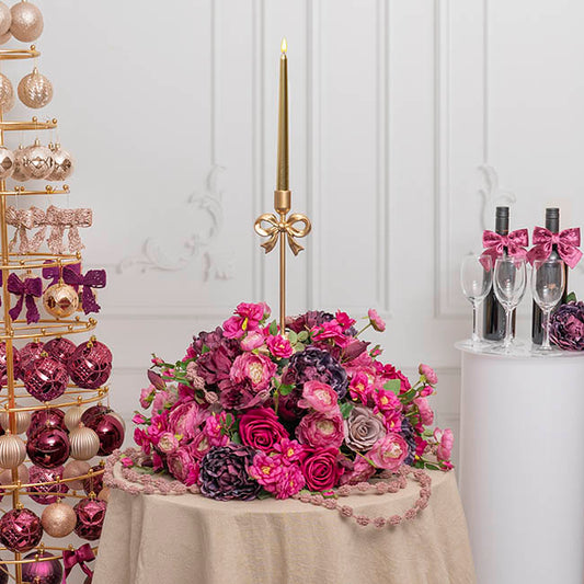 Christmas Plum Floral Centrepiece