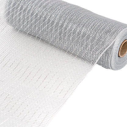 Plastic Mesh Narrow Roll Metallic Silver (25cmx9m)