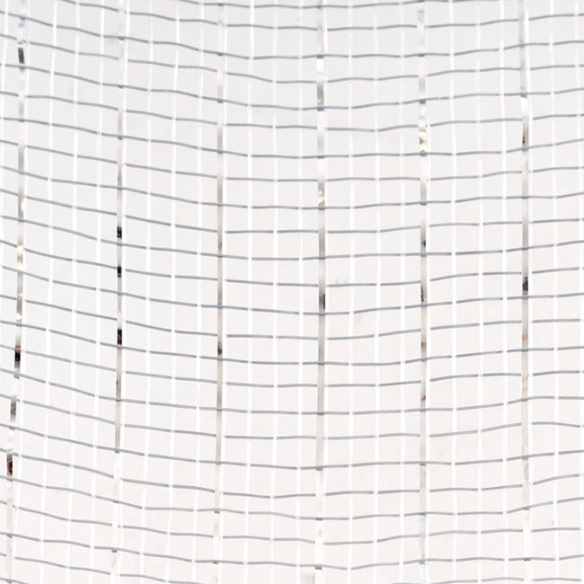Plastic Mesh Narrow Roll Metallic Silver (25cmx9m)