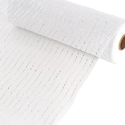 Plastic Mesh Narrow Roll Metallic White (25cmx9m)