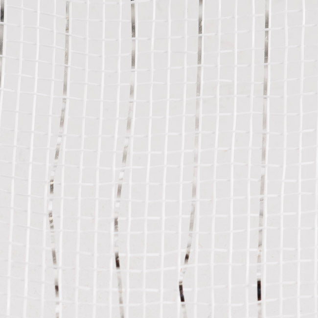 Plastic Mesh Narrow Roll Metallic White (25cmx9m)