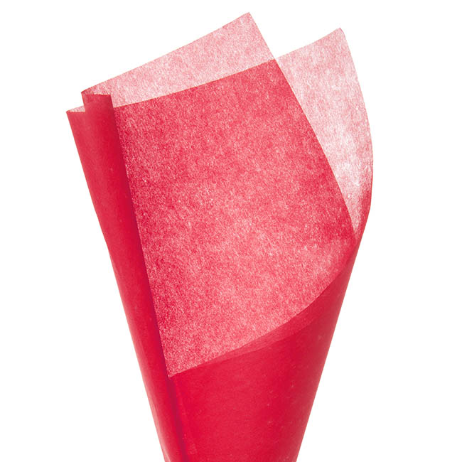 Nonwoven Wrap Sheets NOVA Pack 50 Fairy Floss Red (50x70cm)