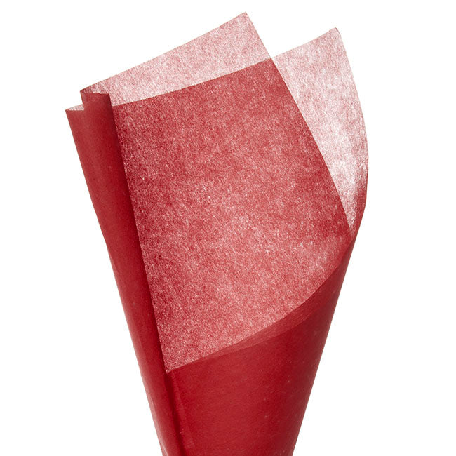 Nonwoven Wrap Sheets NOVA Burgundy (50x70cm) Pack 50