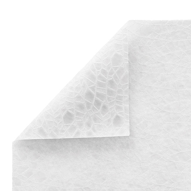 Nonwoven Embossed Wrap Sheets Bark White (50x70cm) Pack 50