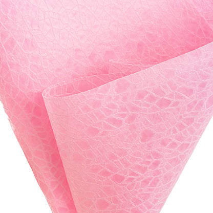 Nonwoven Embossed Wrap Sheets Bark Pink (50x70cm) Pack 50