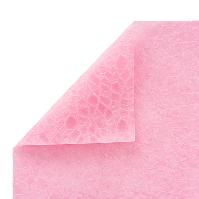 Nonwoven Embossed Wrap Sheets Bark Pink (50x70cm) Pack 50
