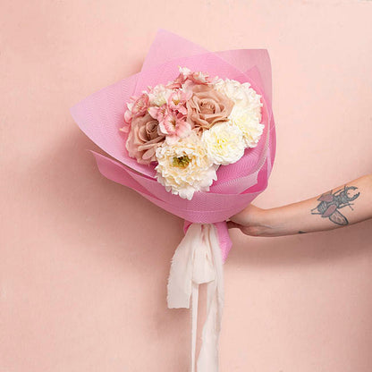 Nonwoven Embossed Wrap Sheets Willow Pink Pk 50 (50x70cm)