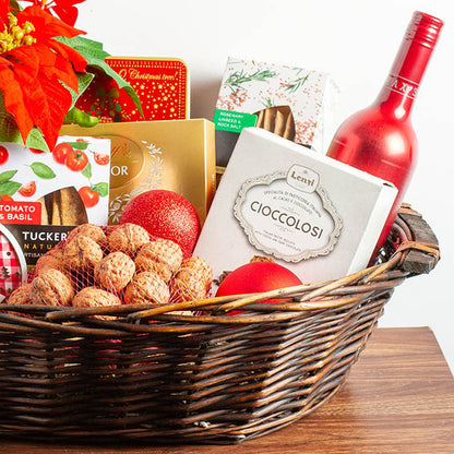 Willow Hamper Basket Tray Oval Dark Brown (50x42x14cmH)