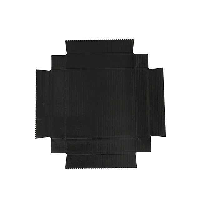 Posy Box Lid Medium Gloss Black Pack 5 (16.5x16.5x4cmH)