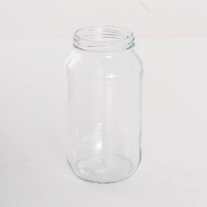 LVLY Glass Mason Jar SMALL Clear 750mL (7TDx9Dx17cmH)