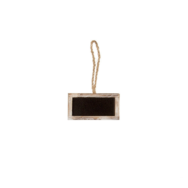 Hanging Chalkboard Rectangle Mini Landscape Brown (5x10cm)