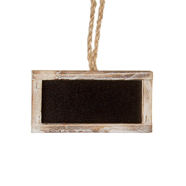 Hanging Chalkboard Rectangle Mini Landscape Brown (5x10cm)