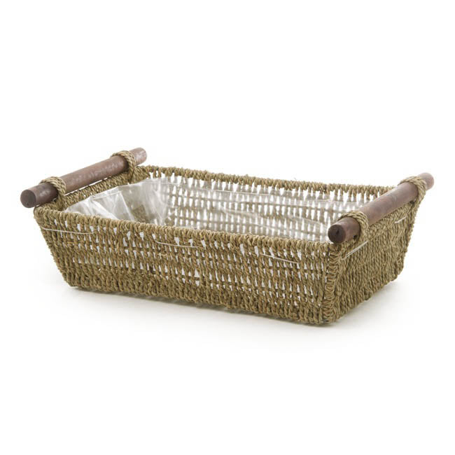 Seagrass Tray Rectangle Medium Natural (38x28x10cmH)