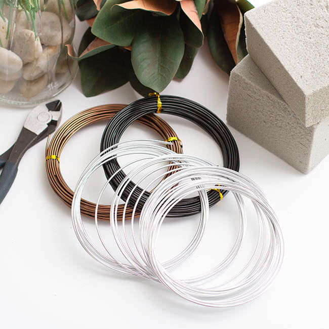 Wire Aluminium 2mmx12m 12 gauges 100g Brown