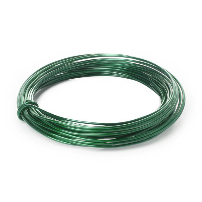 Wire Aluminium 2mmx12m 12 gauges 100g Moss Green