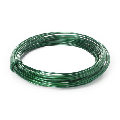 Wire Aluminium 2mmx12m 12 gauges 100g Moss Green