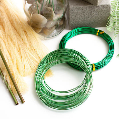 Wire Aluminium 2mmx12m 12 gauges 100g Moss Green