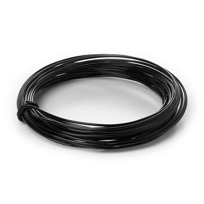 Wire Aluminium 2mmx12m 12 gauges 100g Black