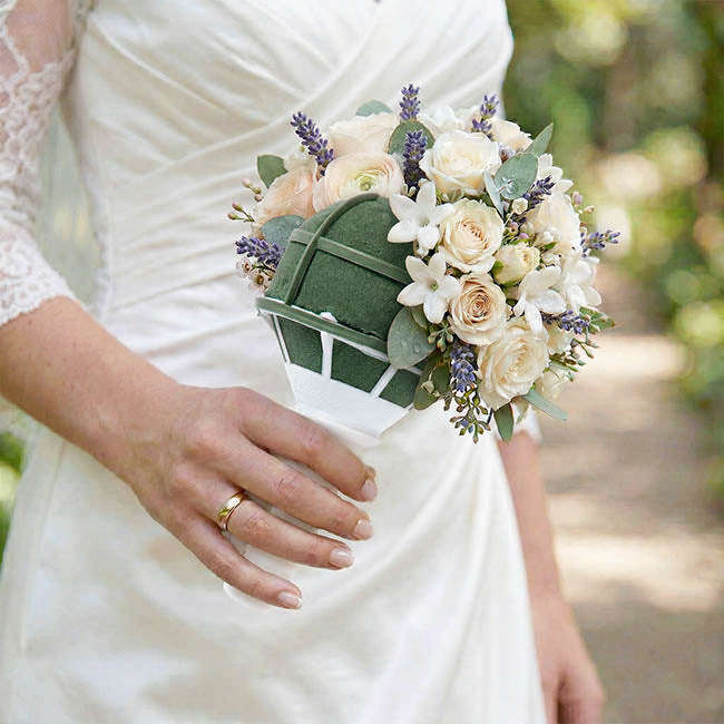 Strass Bridal Bouquet Holder Lady Bent Handle (7cm)