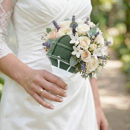 Strass Bridal Bouquet Holder Lady Bent Handle (7cm)