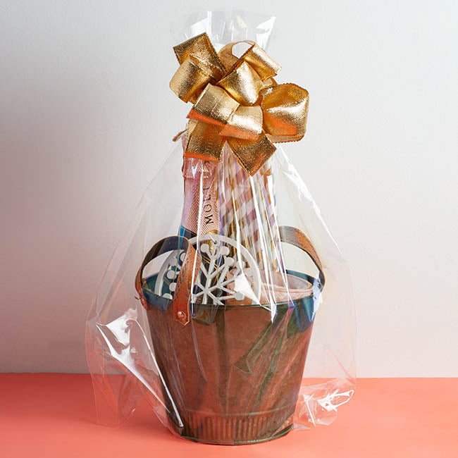 Cello Hamper Bag 40mic Small Pack 100 Clear (35Wx45cmH)