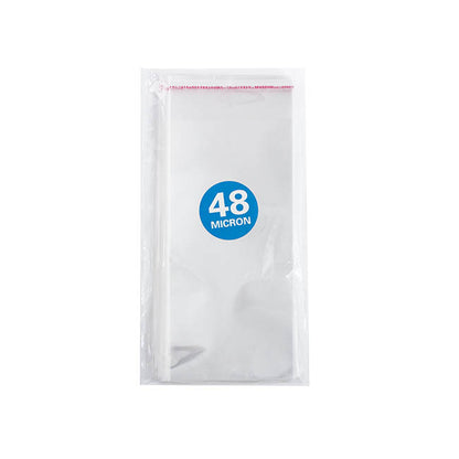 Cello Bag Self Seal 48mic Pack 100 Clear (10.5x22cmH) DL