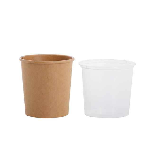 Paper Container Round 850ml Single Kraft (11.5Dx12cmH)