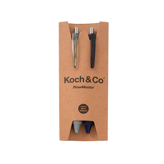 Koch & Co FlowMaster Ballpoint Pen Pack 2 Black