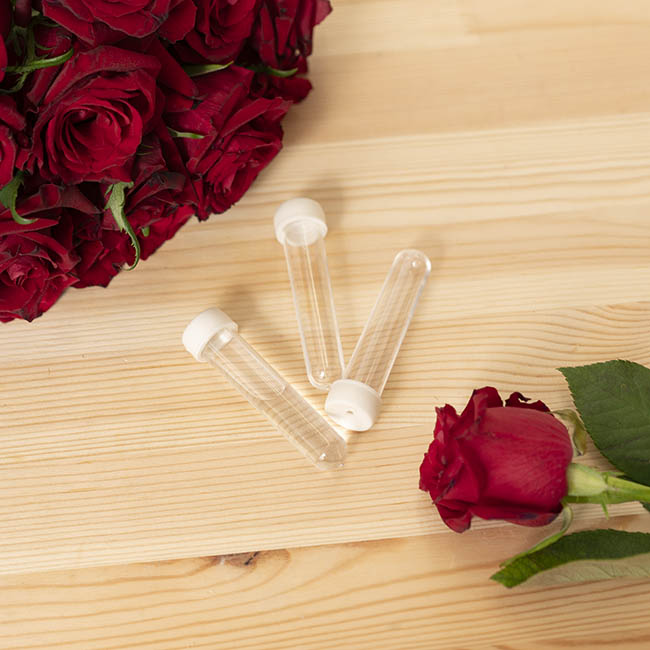 Vials Clear Premium Small 8mL with Cap Pack 50 (8cmH)